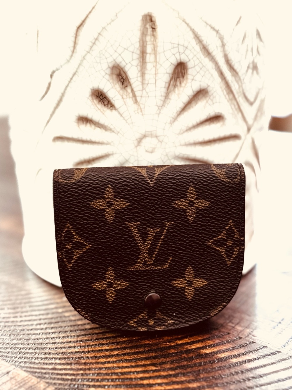Louis Vuitton Monogram Porte Monnaie Gousset Coin Purse Wallet/rare find